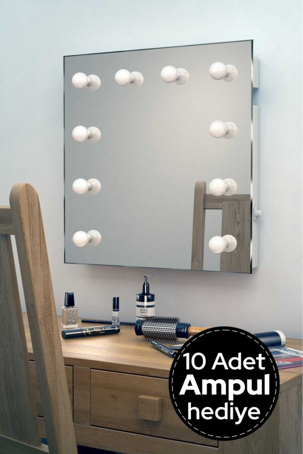 Luna Işıklı Makyaj Aynası 60x60cm